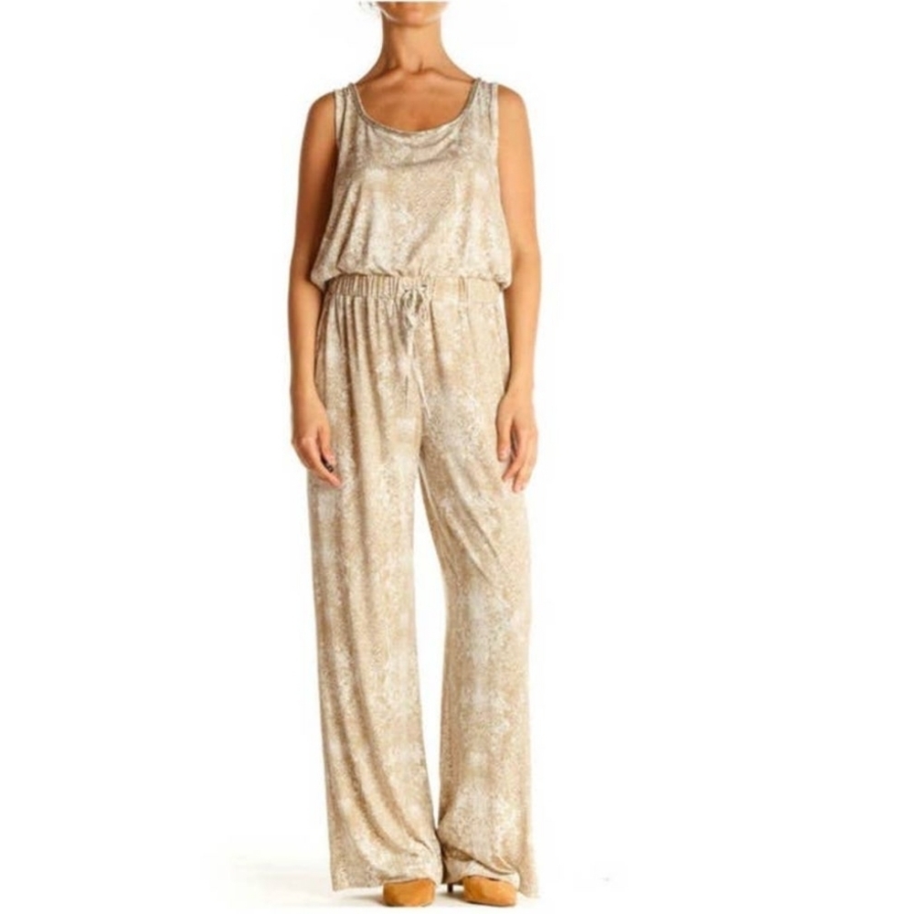 🔥 (5for$35) JUICY COUTURE Animal Snakeskin Wideleg Sleevless Jumpsuit